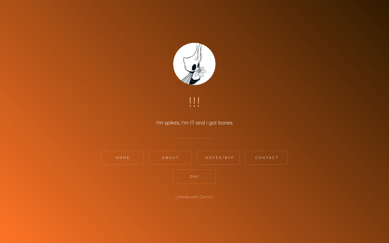 Carrd profile picture for @spikes